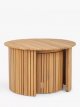 Nesting Round Garden Coffee Tables, Set of 2, (Acacia Wood), Natural