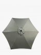 Aluminium Wind-Up Parasol, 2.7m, Grey