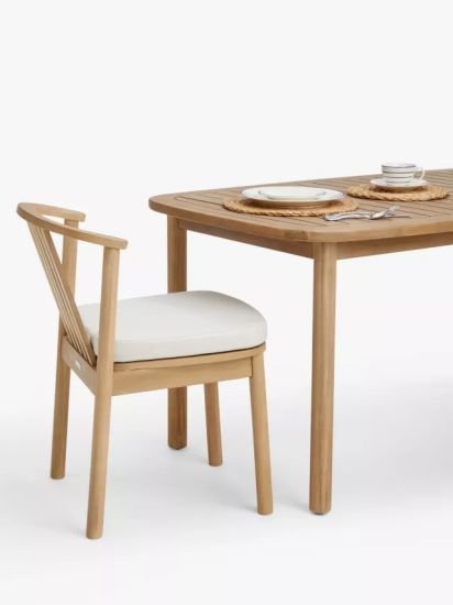 Rectangular Garden Dining Table, 160cm, (Acacia Wood), Natural